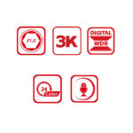 Hikvision 5 MP 3K Color with Built-in mic Dome Camera - Image 2